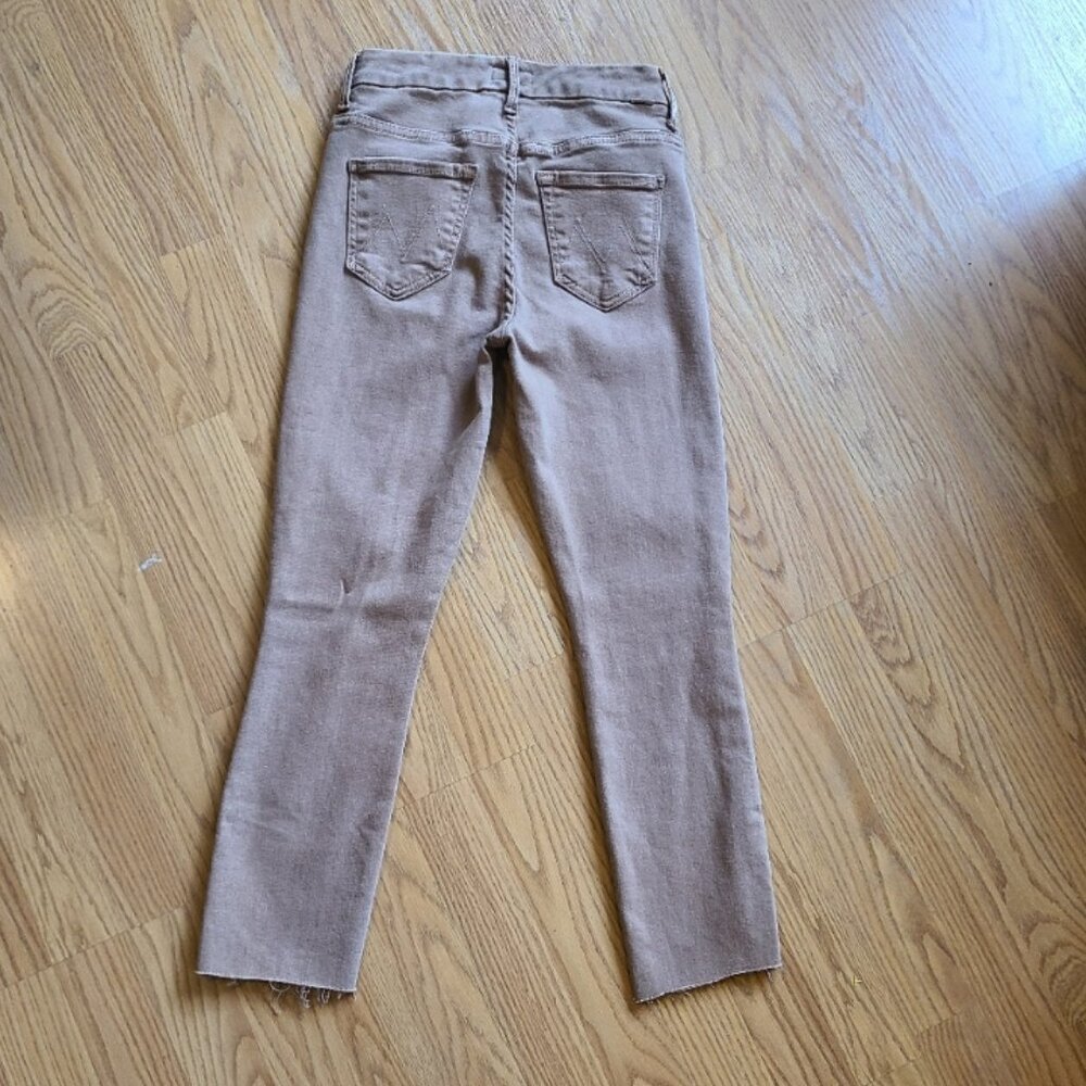 NEW NWOT! MOTHER HIGH WAISTED LOOKER ANKLE FRAY stretch DENIM jeans sz 25 - Picture 4 of 10